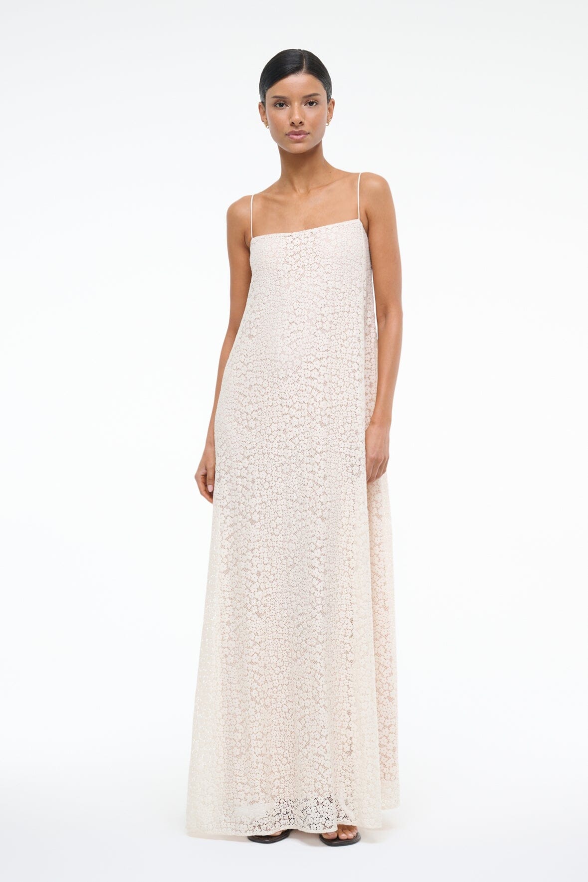 Delfina Dress - Tiny Bloom Ivory Floral Summer Dress for Women | Perfect for Weddings, Parties & Casual Outings