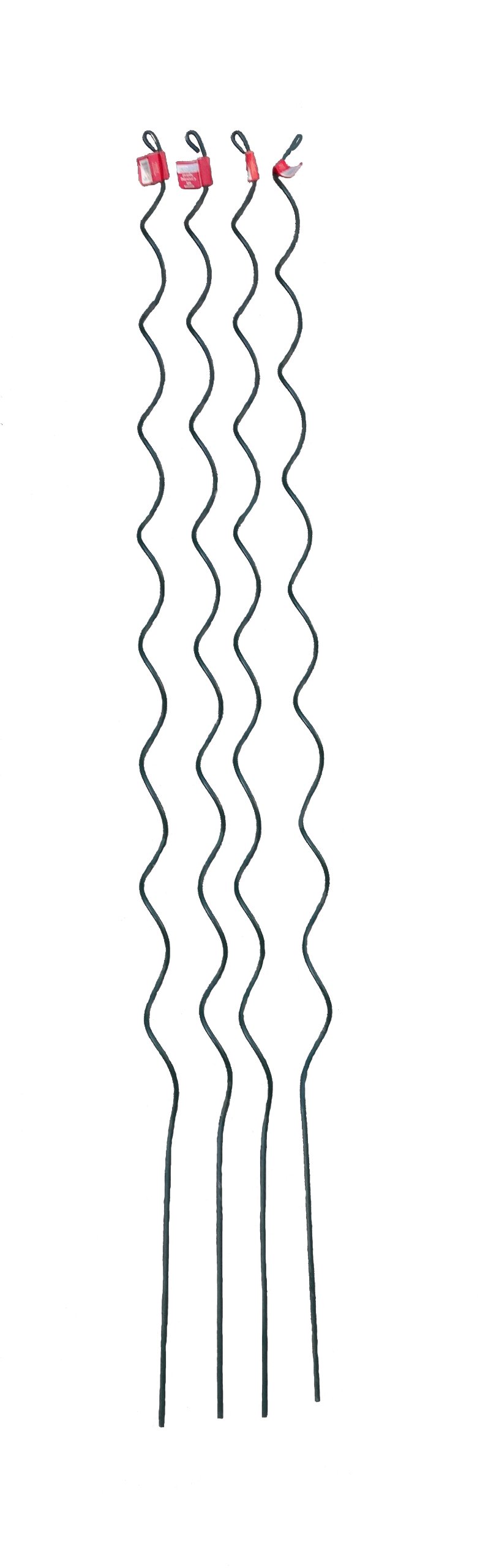 Bosmere 60-Inch Spiral Plant Supports - 4 Pack | Heavy Duty Garden Stakes for Climbing Flowers, Tomatoes & Vines | Perfect for Outdoor Gardens, Greenhouses & Vertical Planting