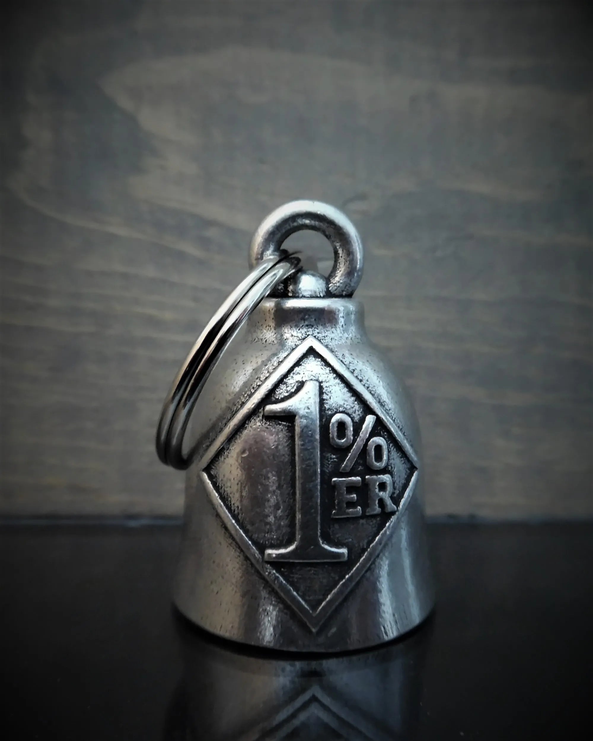 1% Guardian Bell - Motorcycle Good Luck Charm for Bikers - Perfect for Harley, Chopper & Cruiser Riders - Ride Protection Gift Idea