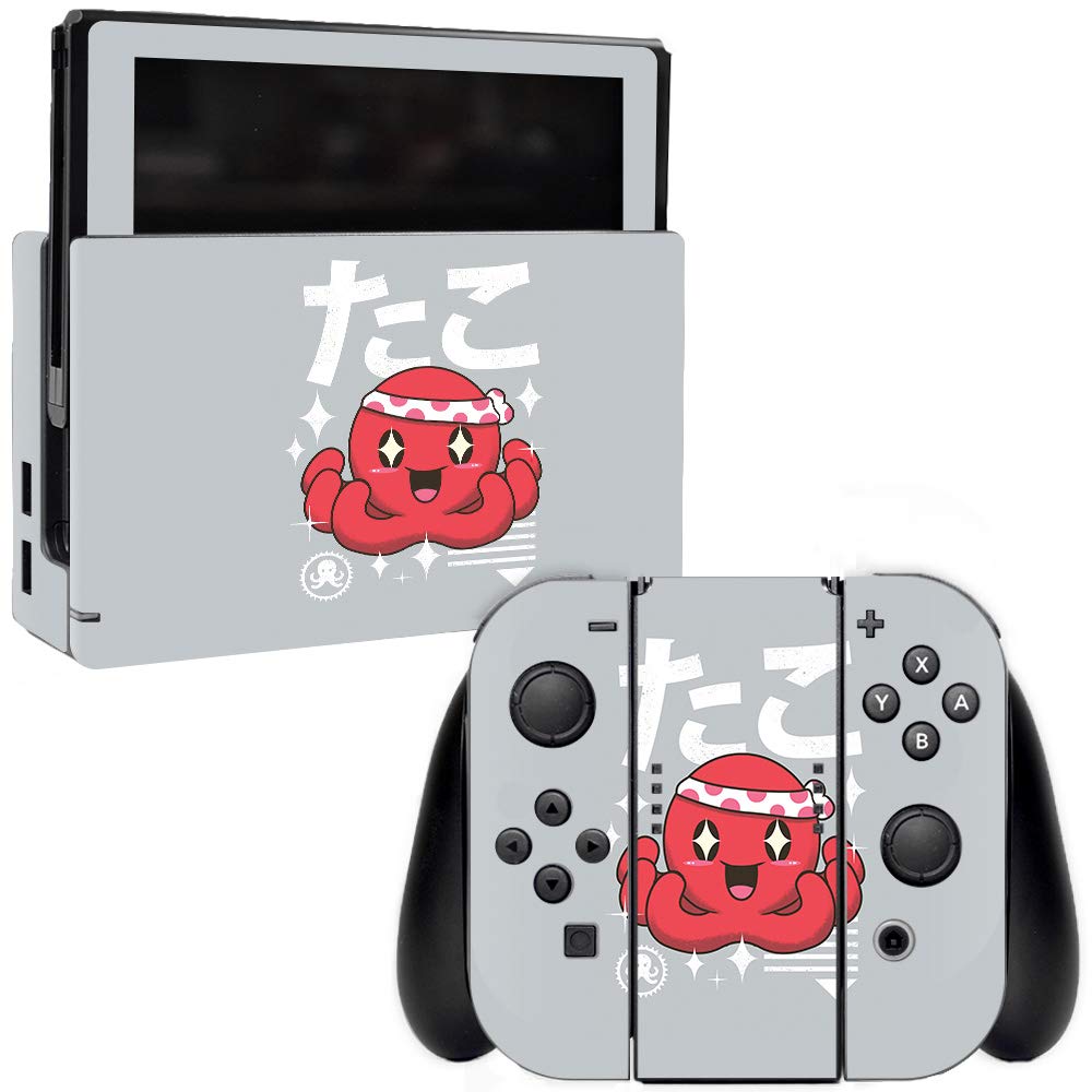 MightySkins Nintendo Switch Skin - Octopus Kawaii Design | Protective Vinyl Decal Wrap Cover | Durable, Easy to Apply & Remove | Made in USA | Perfect for Gaming, Travel & Personalization