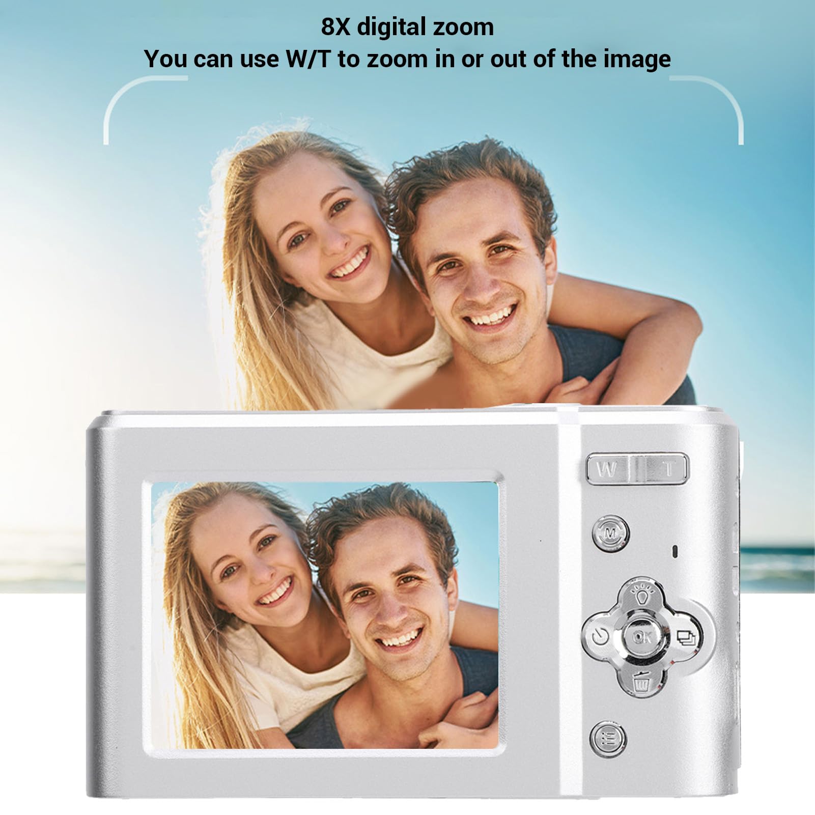4K Digital Camera with 2.7K FHD Video, 2.4