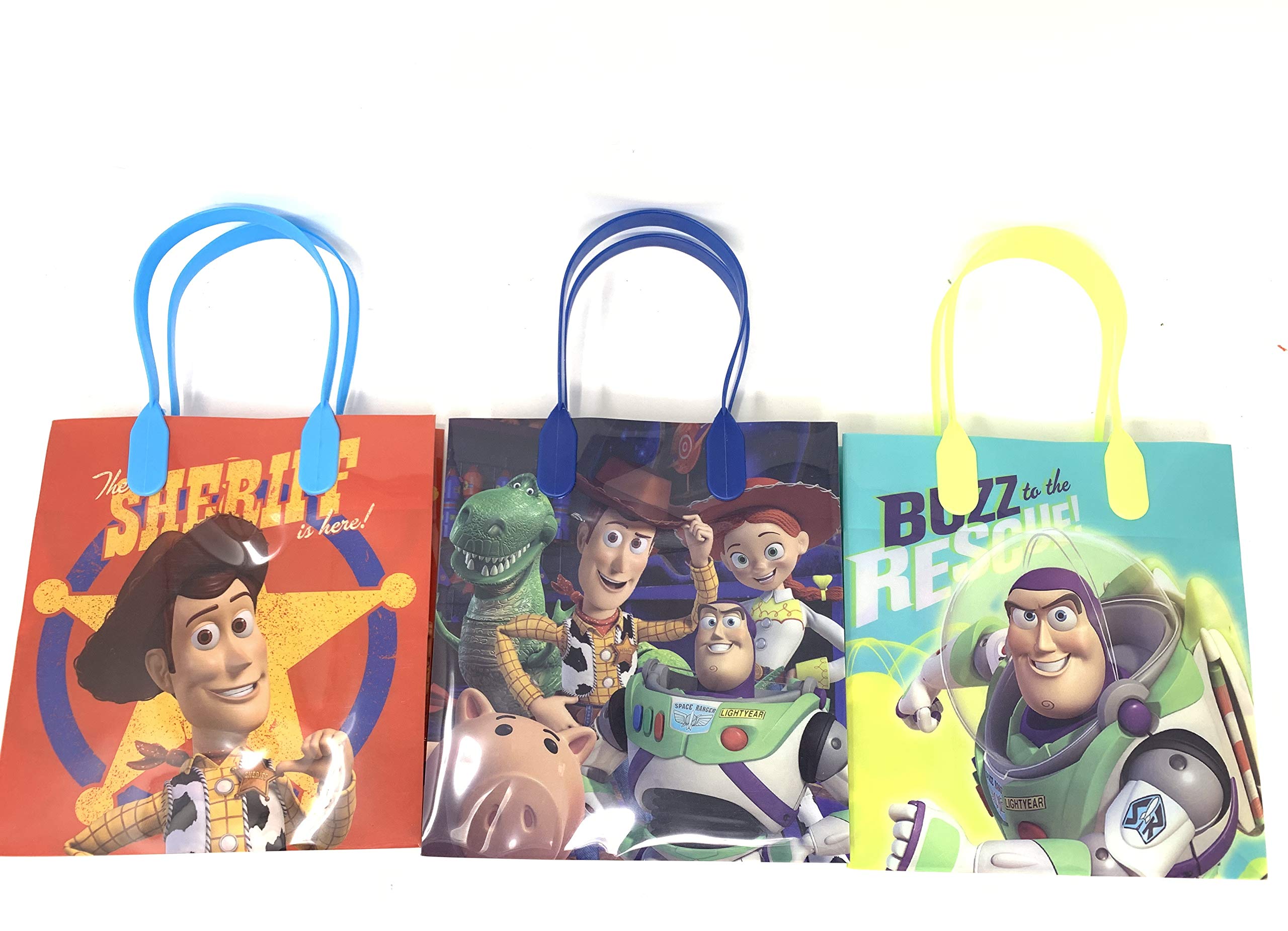 Disney Toy Story 4 Party Favor Bags - 12 Pack Small Gift Bags for Kids Birthday Party, Baby Shower & Classroom Rewards