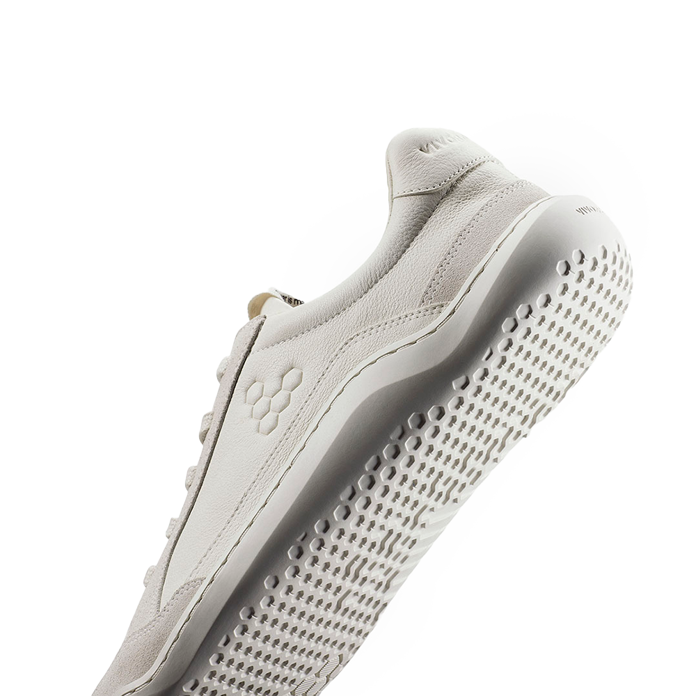 Vivobarefoot Gobi II Men's Premium Leather Sneakers - Breathable & Lightweight Walking Shoes for Outdoor Activities & Casual Wear (Vaporous Grey)