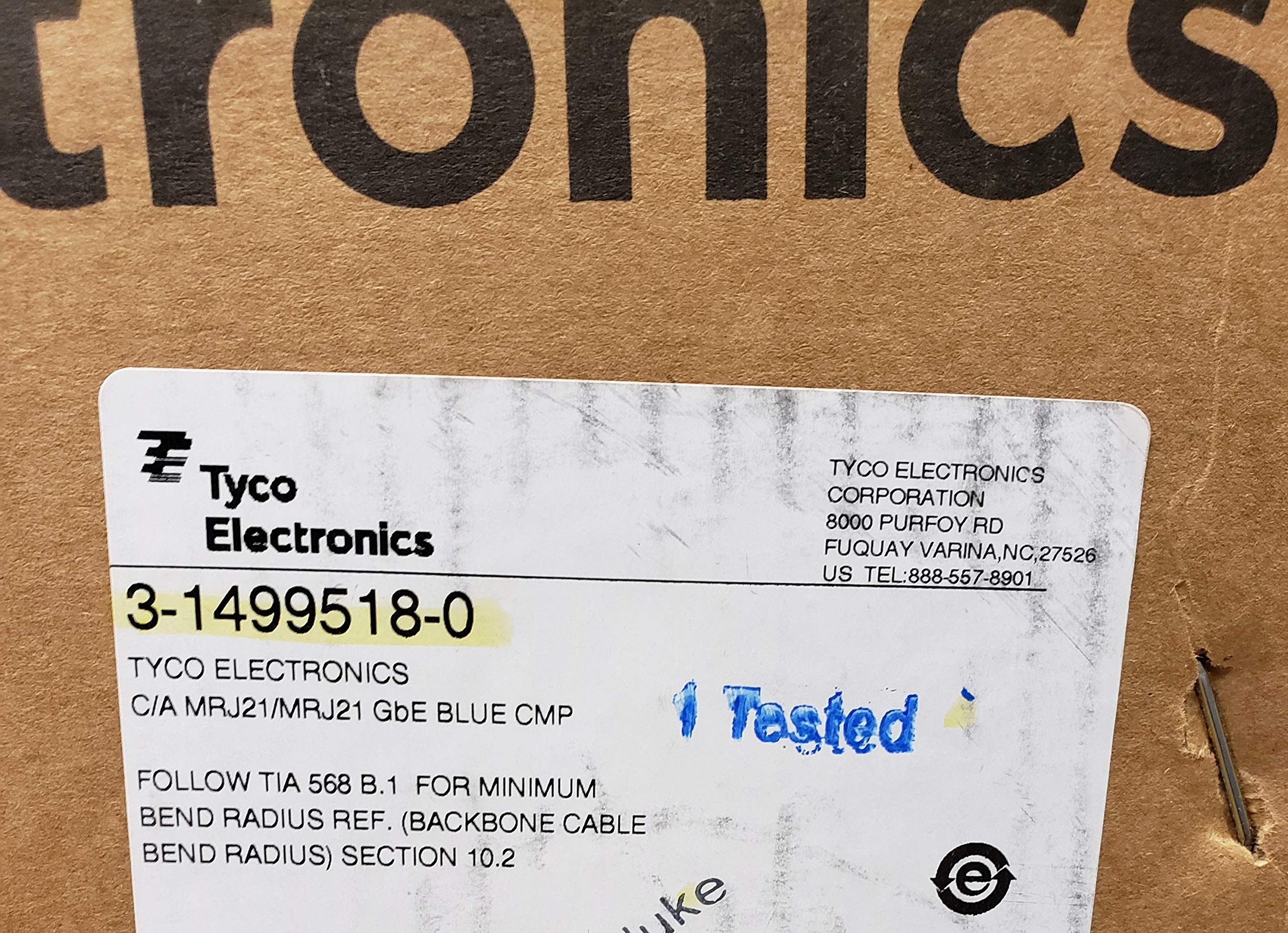 Tyco Electronics MRJ21 to MRJ21 30M (98 ft) High-Speed Network Cable - Perfect for Data Centers, Server Rooms & Enterprise Networking Solutions