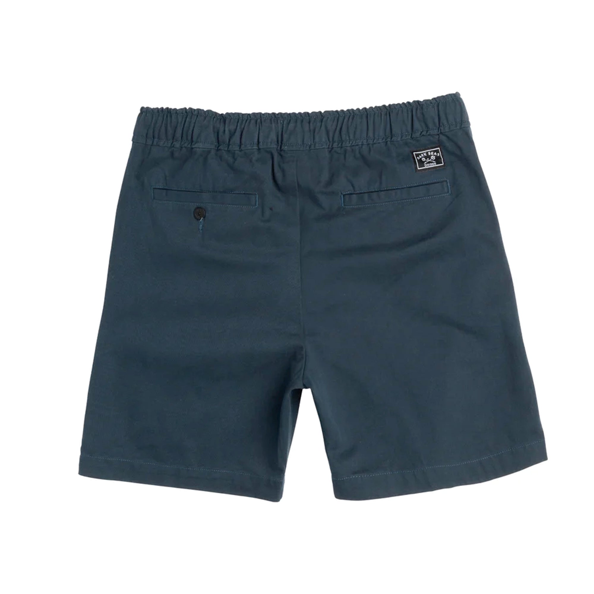 Dark Seas Go To Twill Men's Walking Shorts - Navy Blue Casual Shorts for Outdoor Activities, Travel & Summer Wear