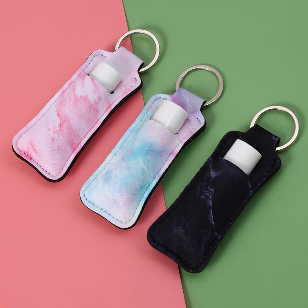 Cute COOKOOKY Lip Balm Keychain Holder with Clip - Portable Chapstick Holder for Keys, Purse & Backpack - Perfect for Outdoor Activities, Travel & Daily Use