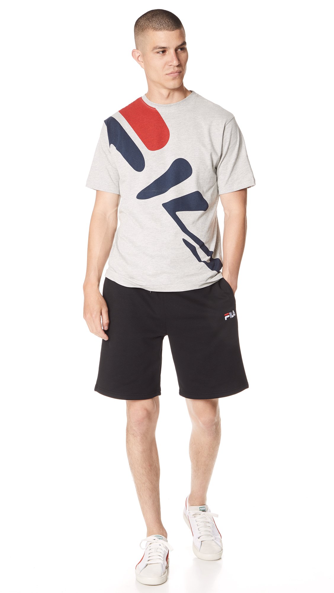 Fila Men's Tanaro Athletic Shorts - Black, Small - Comfortable Running & Gym Workout Shorts for Men