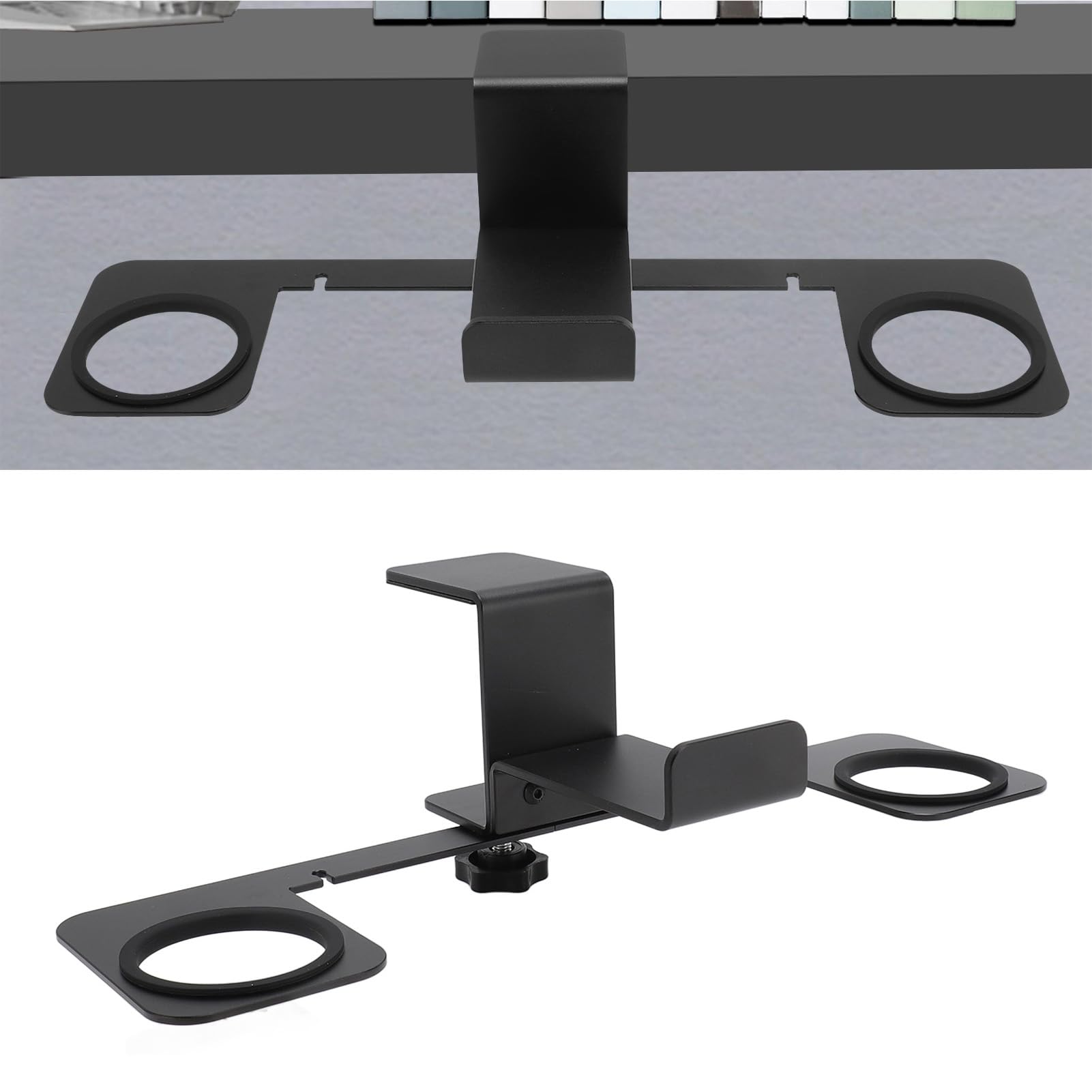 Ciciglow VR Headset Stand - Universal VR Controller Holder, Space-Saving Aluminum Alloy Desk Mount for Oculus Quest 2/Rift S/Valve Index/PSVR - Perfect for Gaming Setup & VR Accessories Organization