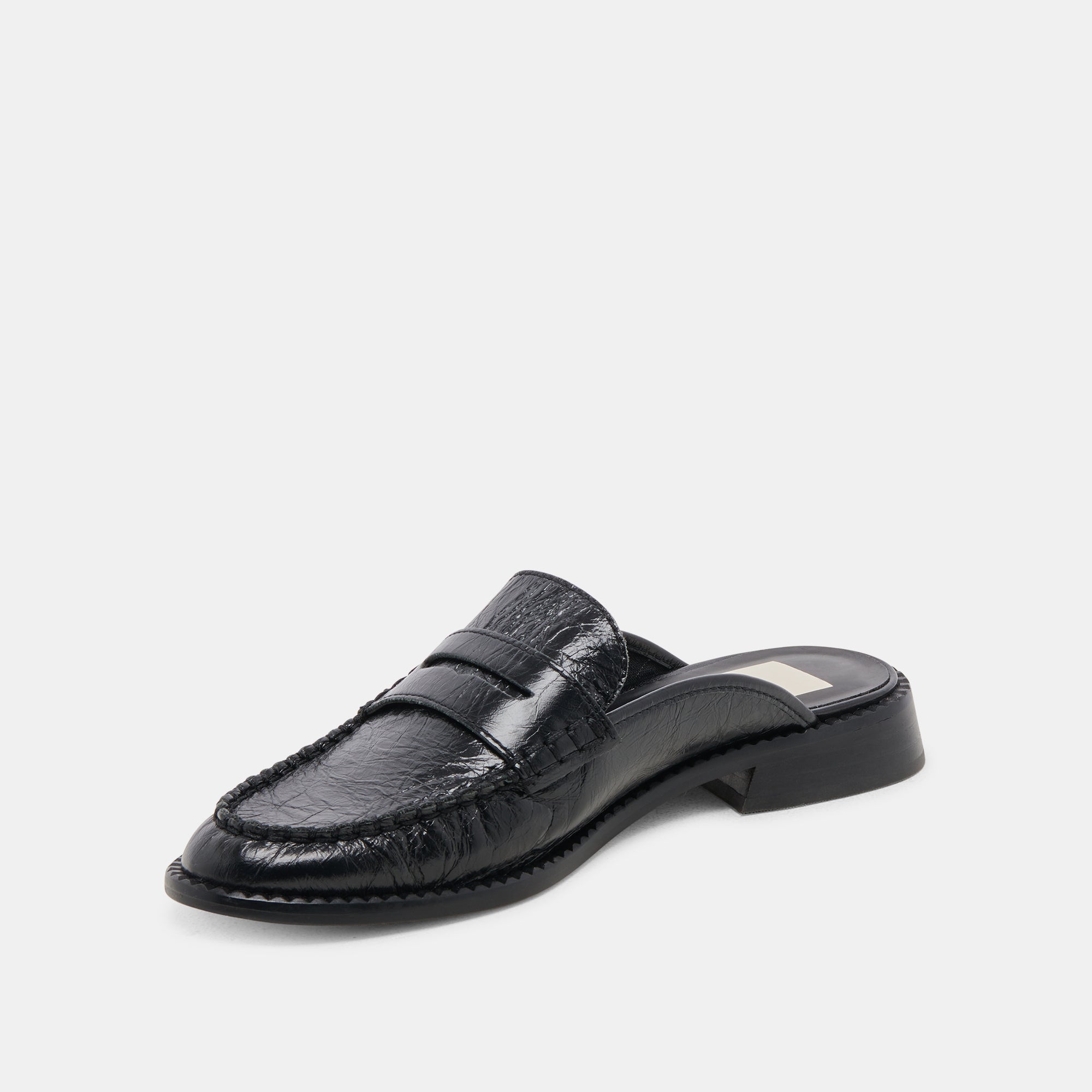 Havan Loafers for Women - Midnight Crinkle Patent Leather Slip-On Shoes - Comfortable & Stylish for Office, Casual & Travel Wear
