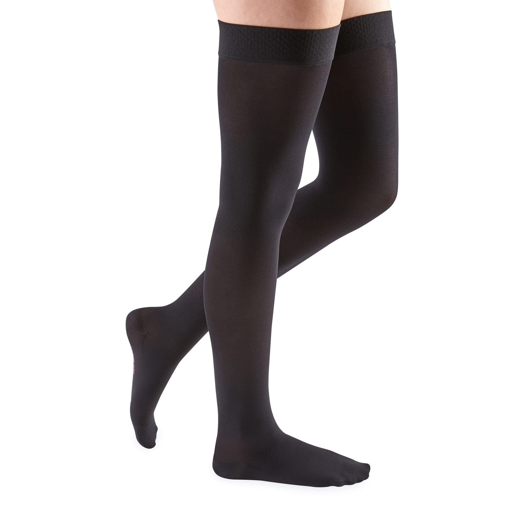 Mediven Comfort 30-40 mmHg Thigh High Compression Stockings for Women with Silicone Top Band - Closed Toe for Varicose Veins & Edema Relief