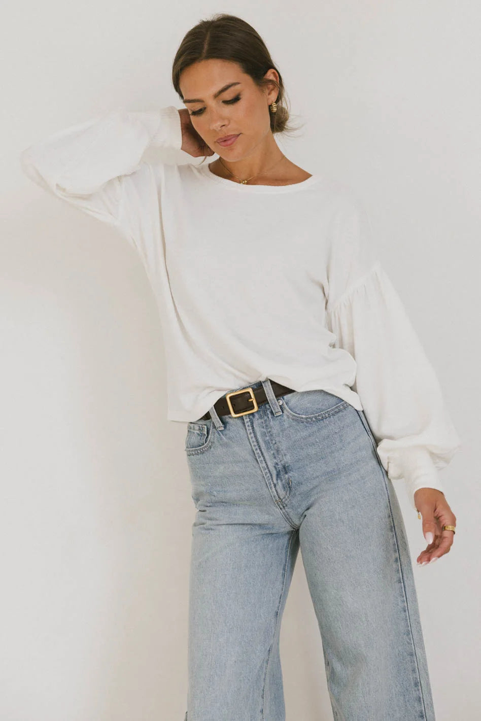 Kaori White Top for Women | Elegant & Comfortable Blouse | Perfect for Office, Date Night & Casual Outfits