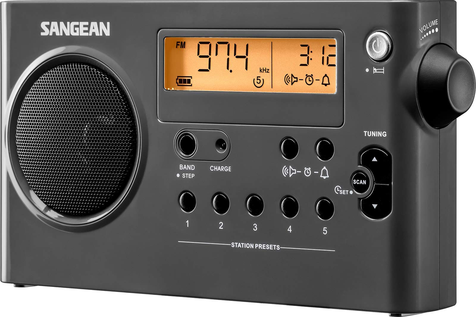 Sangean SG-106 Digital Tuning Portable AM/FM Radio with LCD Display - Certified Renewed | Perfect for Emergency Kits, Outdoor Adventures & Home Use
