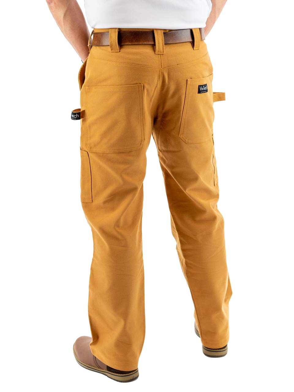 ViviTech - Heavy Duty Cotton Canvas Work Pants with Reinforced Knee Pads for Construction, Carpentry & Outdoor Jobs | Durable Utility Pants for Men | Perfect for DIY Projects, Landscaping & Tough Work Environments