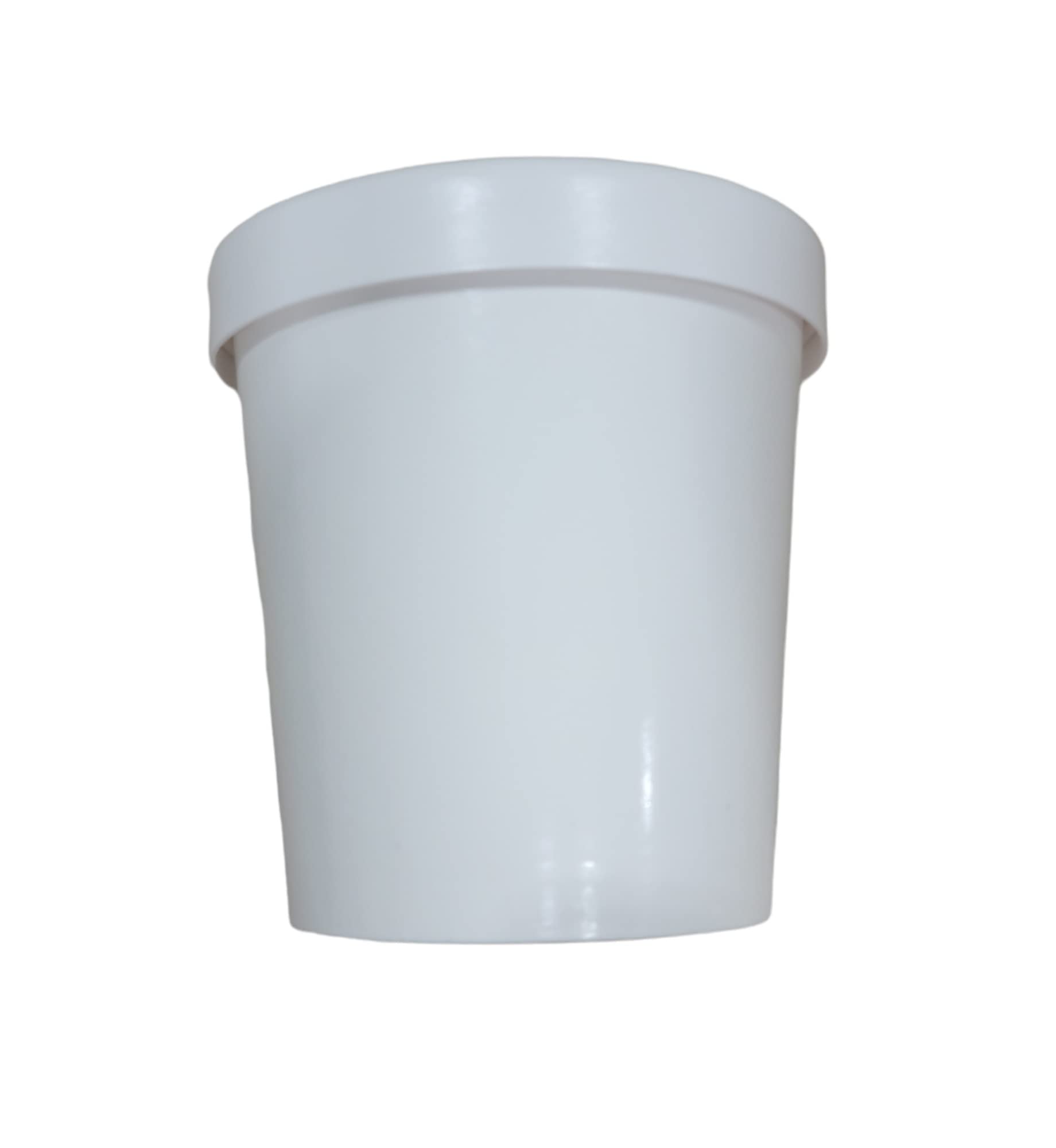 16 oz Disposable Paper Food Containers with Vented Lids - 50 Pack (50 Cups + 50 Lids) - White - Perfect for Soup, Ice Cream, Takeout, Catering, and Restaurant Use