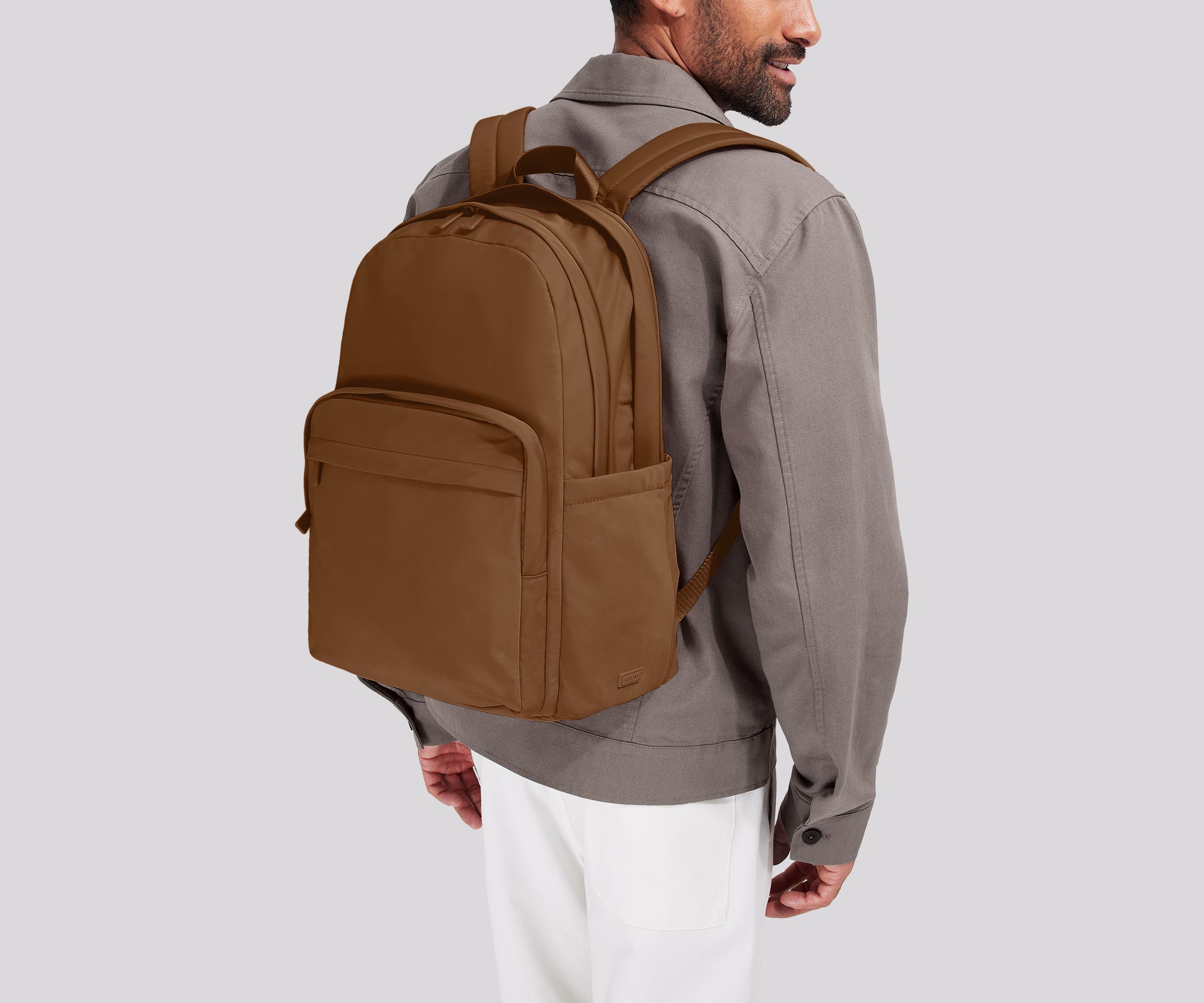 Lightweight Large Featherlight Backpack in Amaro Brown - Perfect for Travel, Hiking & Daily Commute