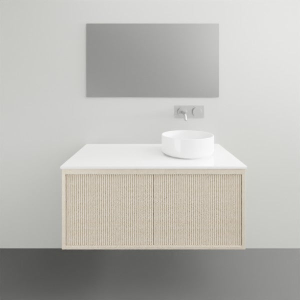 ADP Clifton Vanity - Modern Bathroom Vanity Set with Sink & Mirror, White Gloss Finish - Perfect for Small Bathrooms, Powder Rooms & Guest Baths