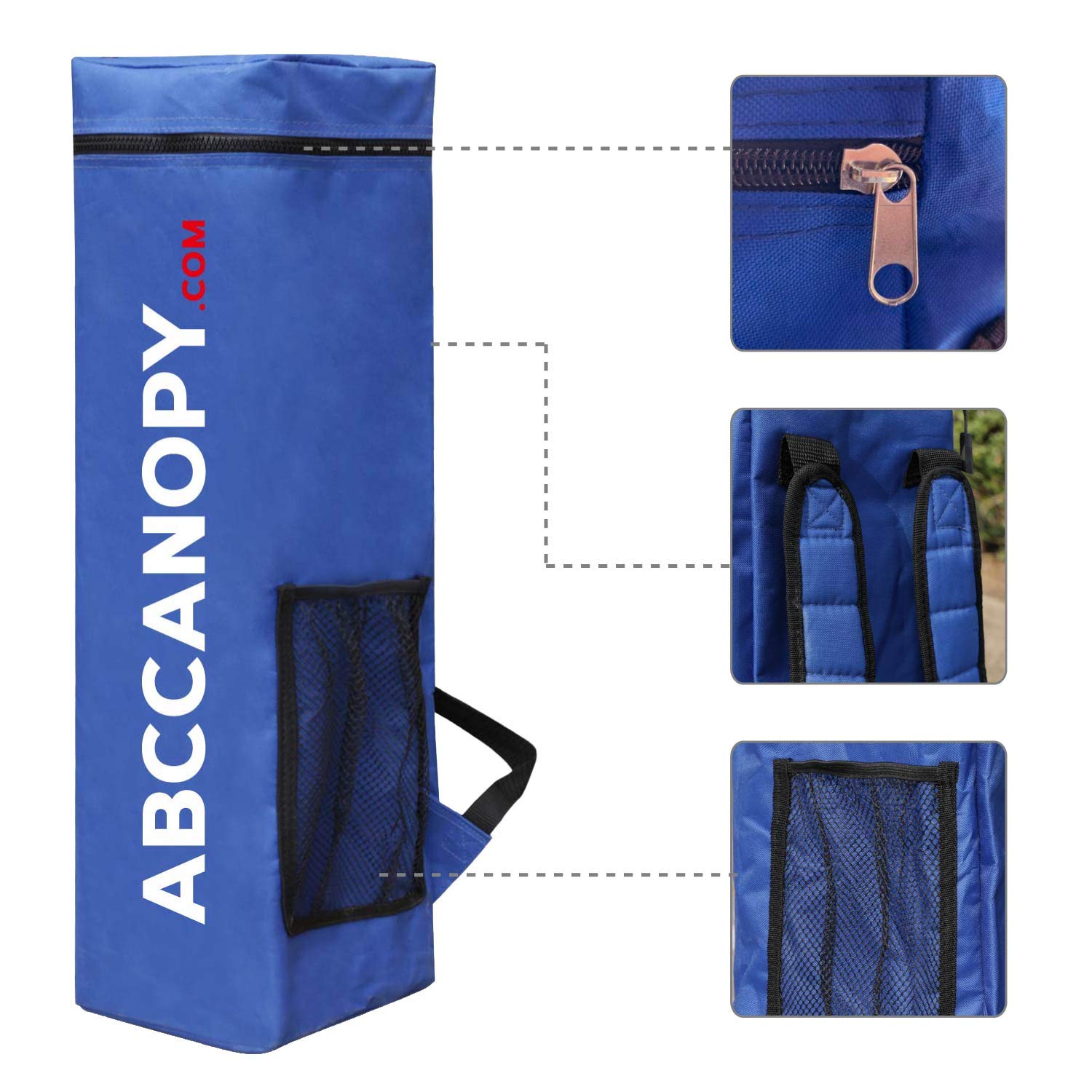 ABCCANOPY 10x10 Outdoor Pop Up Canopy Tent with Sun Wall - Portable Instant Shelter for Beach, Camping, Picnics & Backyard Parties - Includes Bonus Backpack, Stakes & Ropes (Black)