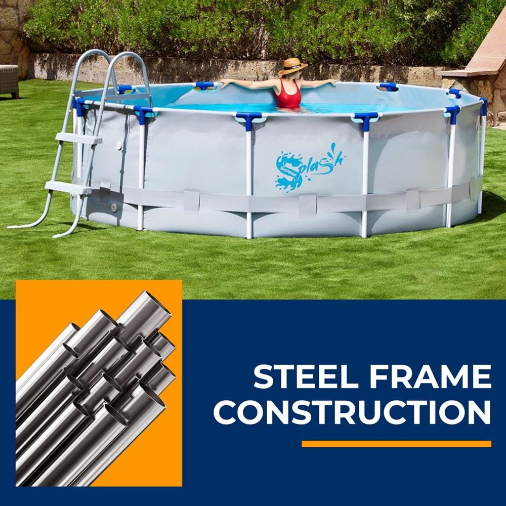 Premium Metal Frame Above Ground Pool Set - Durable & Easy Setup for Backyard, Garden, or Outdoor Fun | Perfect for Summer Swimming, Family Gatherings, and Kids Playtime