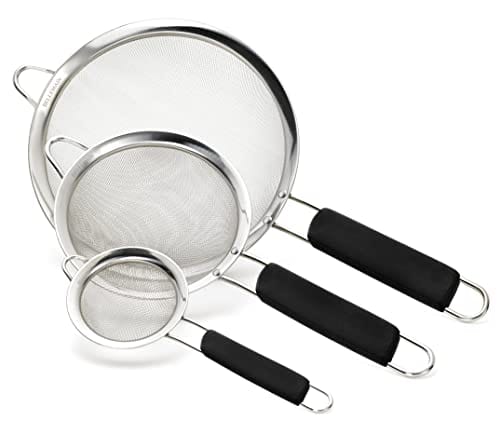 Bellemain 3-Piece Stainless Steel Fine Mesh Strainer Set - 3.4