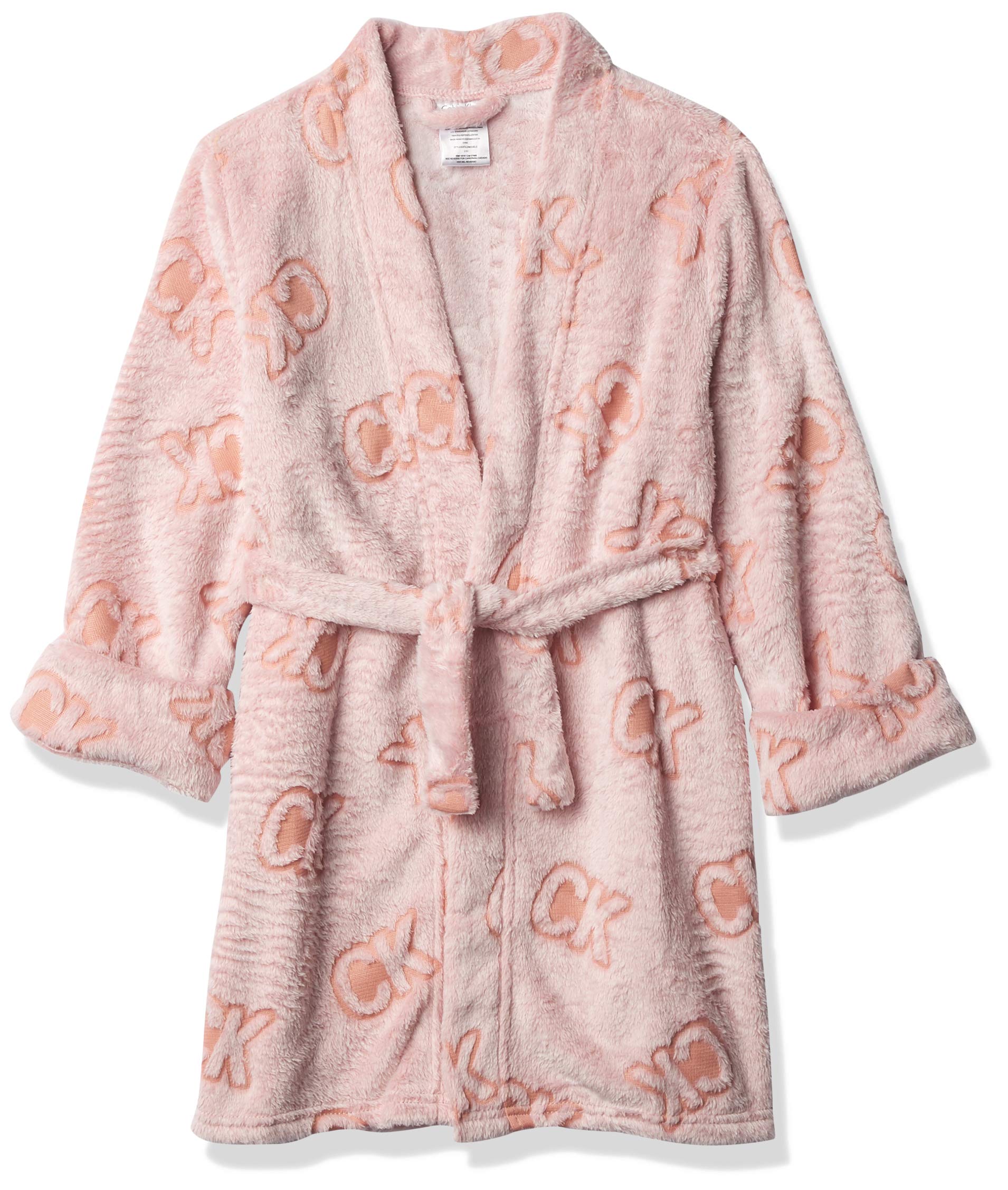 Calvin Klein Girls' Cozy Super Soft Robe - Plush Fleece Bathrobe for Kids, Toddler & Teen - Perfect for Spa Day, Sleepovers & Lounging at Home