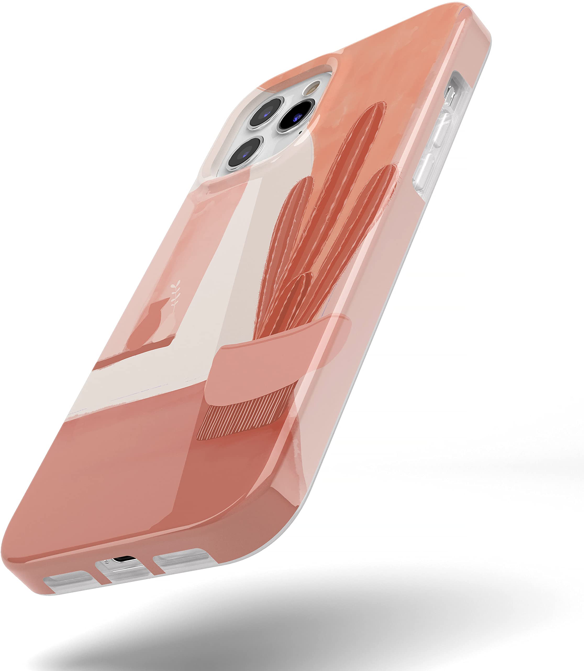 Casely iPhone 11 Pro Max Case - Desert Daze Design with Peachy Cactus Pattern | Slim Protective Phone Cover for Women & Men | Perfect for Travel, Work & Everyday Use