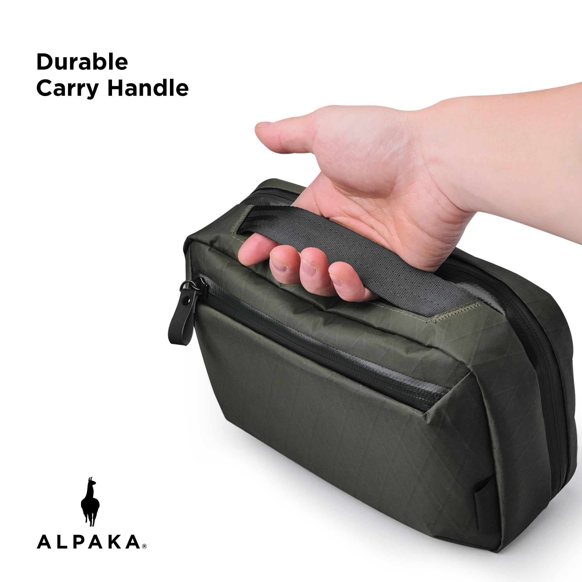 ALPAKA Elements Tech Case Max X-Pac VX21 - Convertible Sling Bag with Adjustable Strap, Waterproof Fabric & Lockable YKK Zippers for iPad Mini 6, Electronics, EDC Gear - Perfect for Travel, Work & Outdoor Adventures (Dark Green)