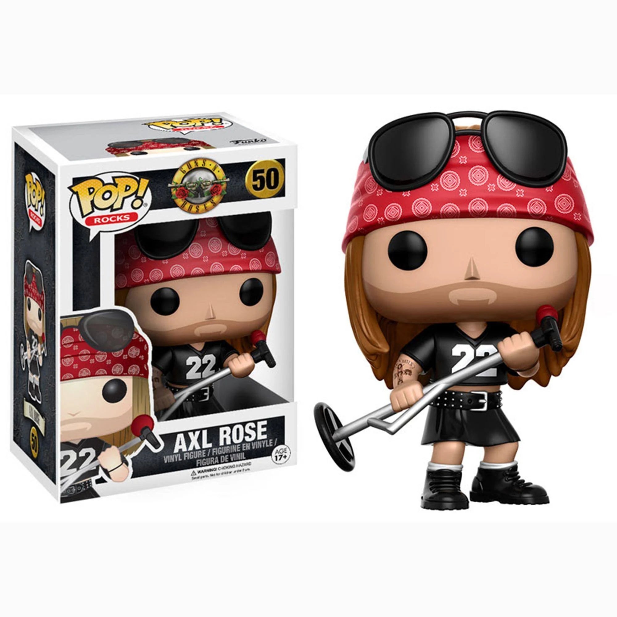 Guns N' Roses Axl Rose Pop! Vinyl Figure #50 - Funko Pop Music Collectible for Fans & Gift Idea - Perfect for Display, Collections, and Rock Music Decor