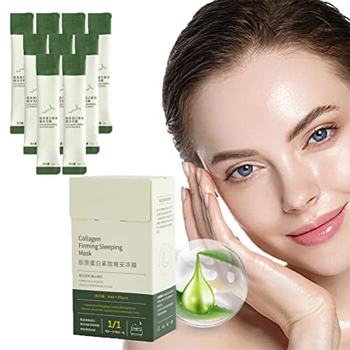 Puremi Korean Collagen Firming Sleeping Mask - Hydrating Anti-Aging Face Mask, Wash-Free Overnight Treatment (20 Pack) | Korean Skincare for Nighttime Hydration & Wrinkle Reduction