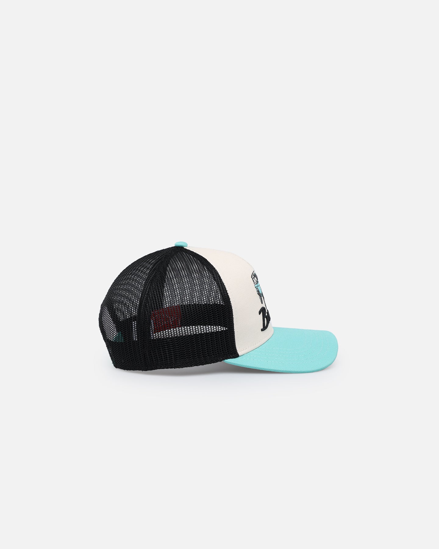 American Needle Valin Trucker Snapback Hat - Black/Ivory Adjustable Snapback Cap for Men & Women - Perfect for Casual Wear, Sports & Outdoor Activities