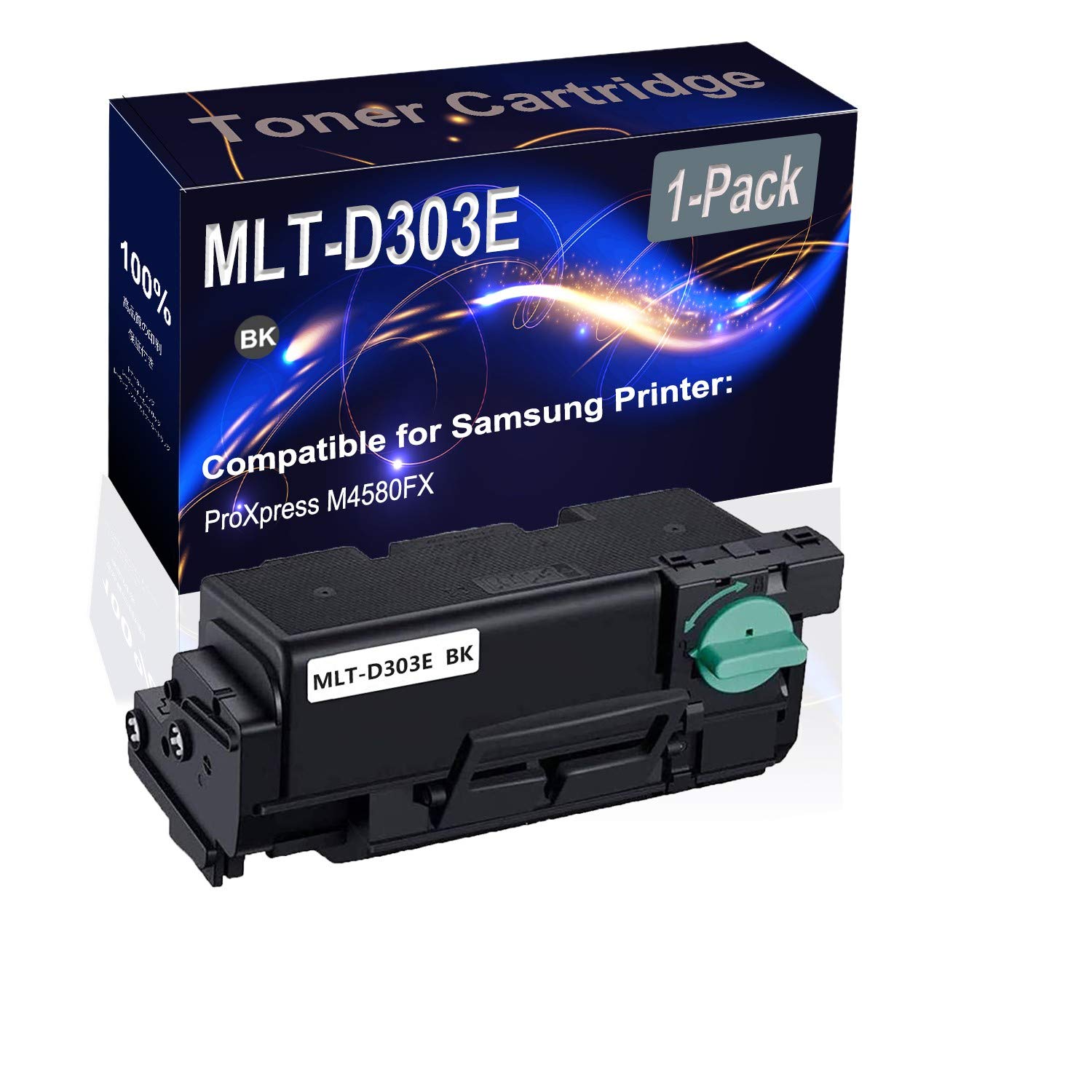 1-Pack Black High Yield MLT-D303E Compatible Toner Cartridge for Samsung ProXpress M4580FX Printer - Perfect for Office & Home Printing Needs