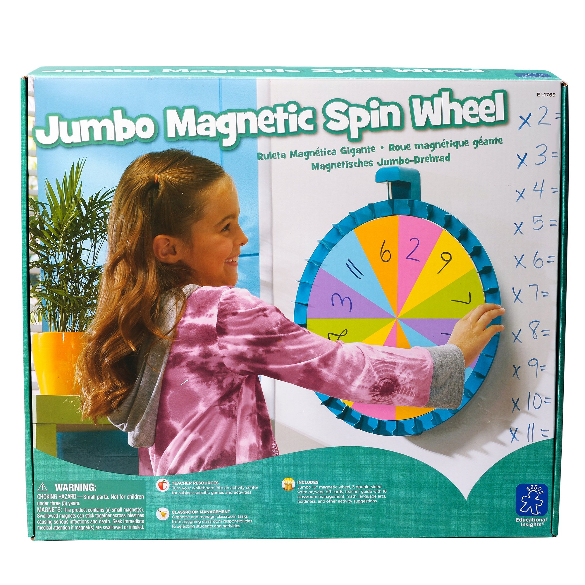 Educational Insights Wireless Eggspert (2.4 GHz) & Jumbo Magnetic Spinner Set - Fun Classroom Games, Teacher Supplies for Interactive Learning & Quiz Activities