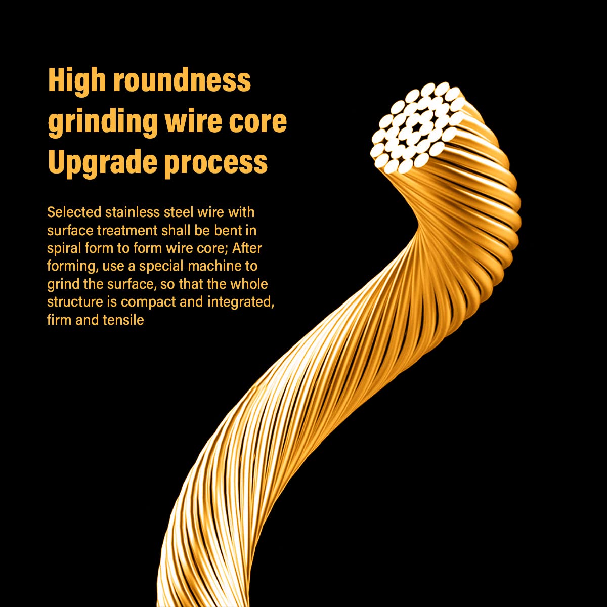 Premium CNC Pro Slick Polished Bike Shifter Cable - Compatible with Shimano & SRAM Derailleurs | 1.2x2100/2500/3000/3500mm Gold Plated | Perfect for Mountain Bikes, Road Bikes & MTB Gear Shifting | Durable Performance for Trail Riding, Commuting & Competitive Cycling