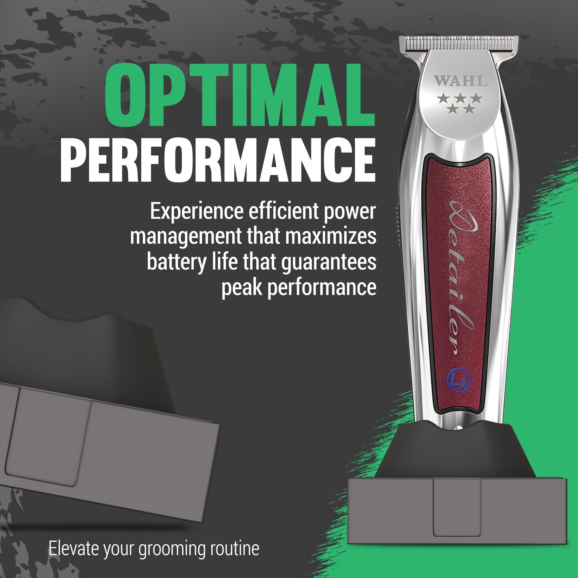 Wahl Detailer Cordless Trimmer Charger - Tomb 45 Power Pod Wireless Charging Dock - High Performance Battery Charger for Wahl Clippers & Trimmers - Perfect for Home Barbering & Professional Grooming