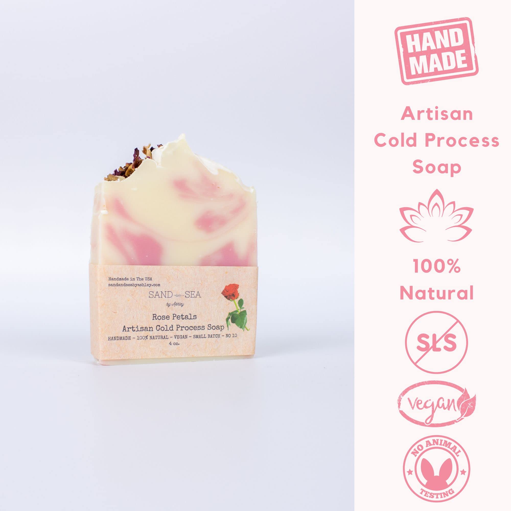 Handmade Rose Gift Box - 13 Pc Natural Relaxing Spa Self Care Package for Women | Birthday Gift Basket with Rose Petals | Perfect for Mother's Day, Anniversary & Relaxation Gifts