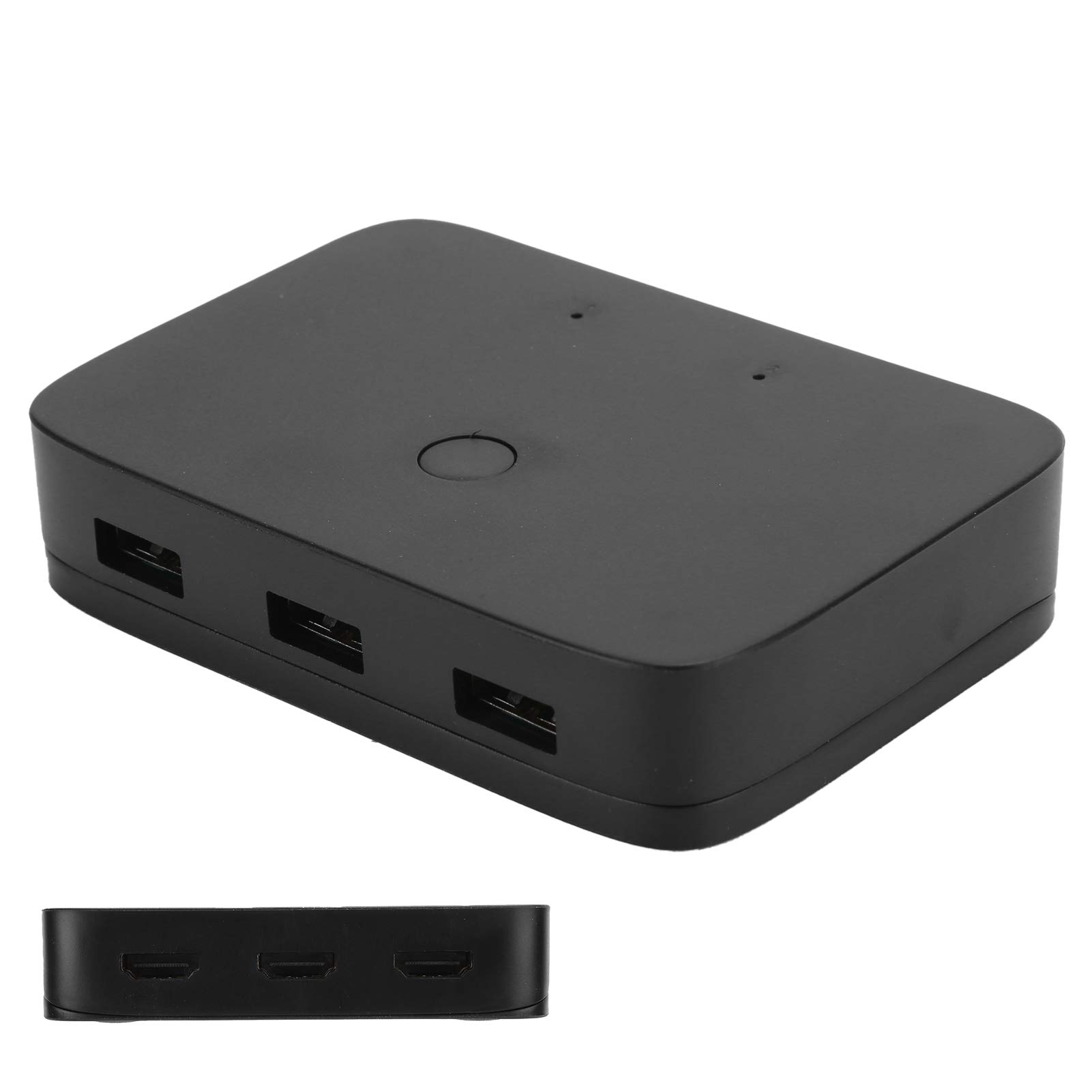 2-in-1 USB KVM Switch for Dual Monitor 4K/30Hz - PC Keyboard Mouse Printer Control - Home & Office Use