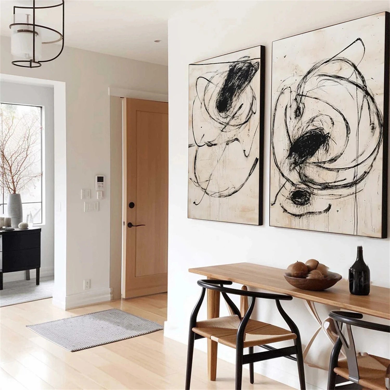 Abstract Tranquility Set of 2 Modern Canvas Wall Art - #WS305 - Perfect for Living Room, Bedroom & Office Decor