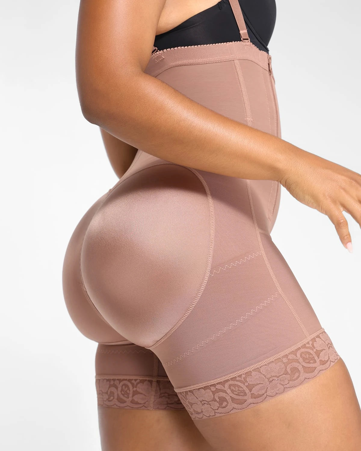 AirSlim® Plus Curve Side Zipper Shorts for Women - High Waist Slimming Workout Running Yoga Shorts with Pockets - Perfect for Gym, Jogging & Lounge Wear