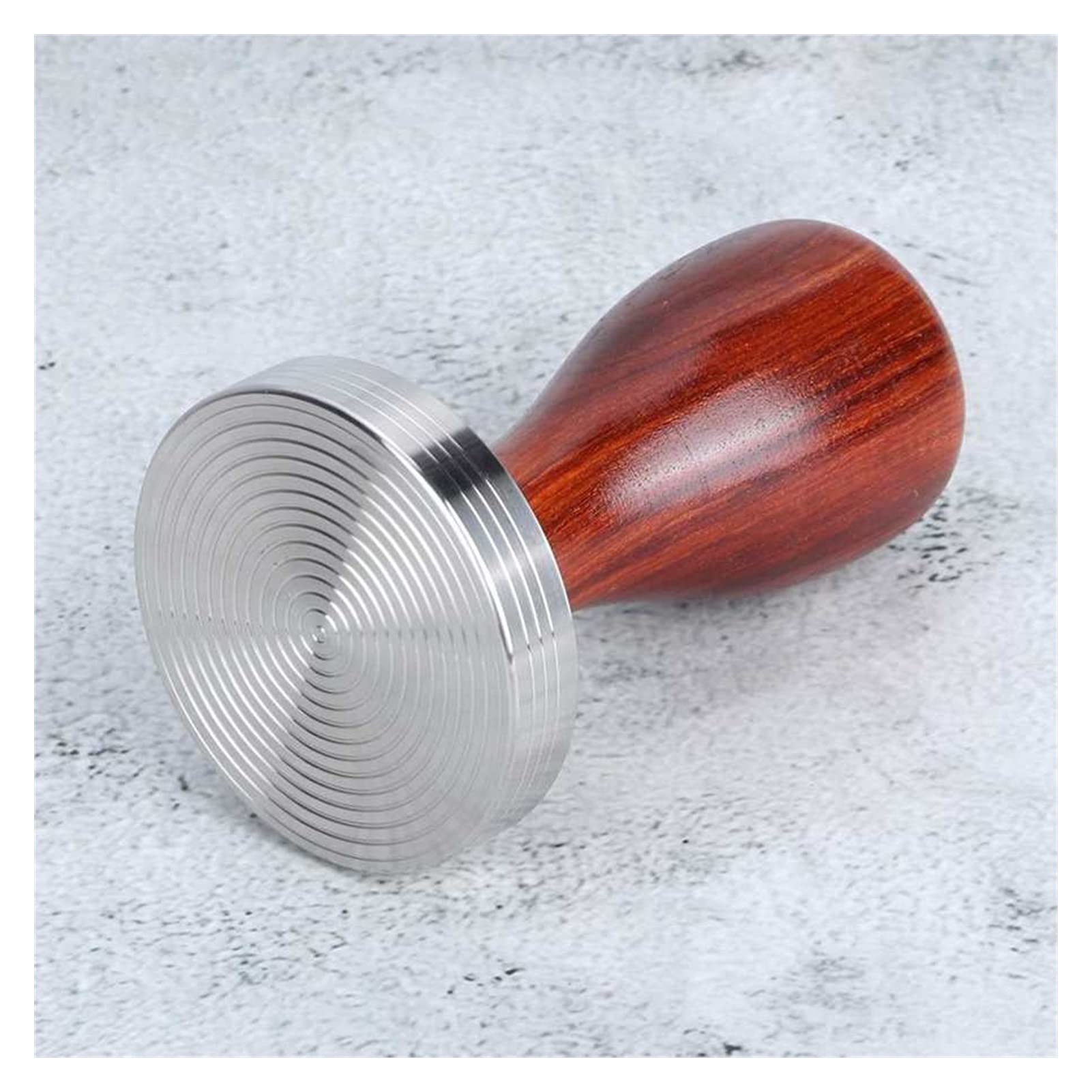 Premium Stainless Steel Coffee Tamper with Wooden Handle - 57.5mm Barista Tool for Espresso Machine, Perfect for Home Brewing & Professional Coffee Shops - Durable Powder Press Tool for Consistent Tamping