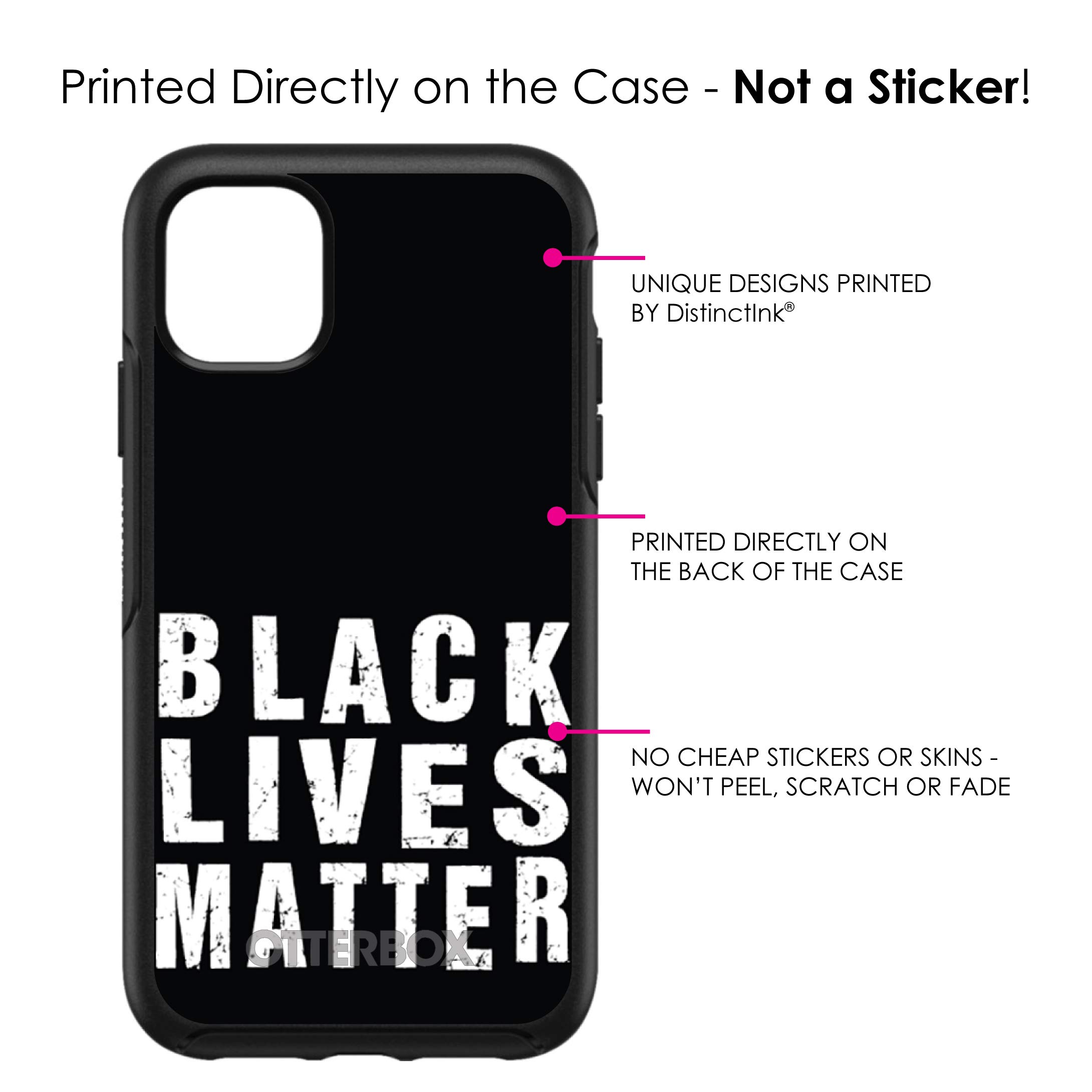 DistinctInk iPhone 11 Pro Case (5.8 Inch) - Durable Protective Cover Compatible with OtterBox Symmetry - Black Lives Matter Design - Perfect for Everyday Use & Anti-Scratch Protection