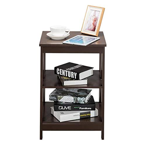 Industrial Style Small Bookshelf & Bookcase - Multi-Functional Nightstand, End Table, Storage Cabinet for Small Spaces - MDF Accent Furniture for Bedroom, Living Room & Office Organization