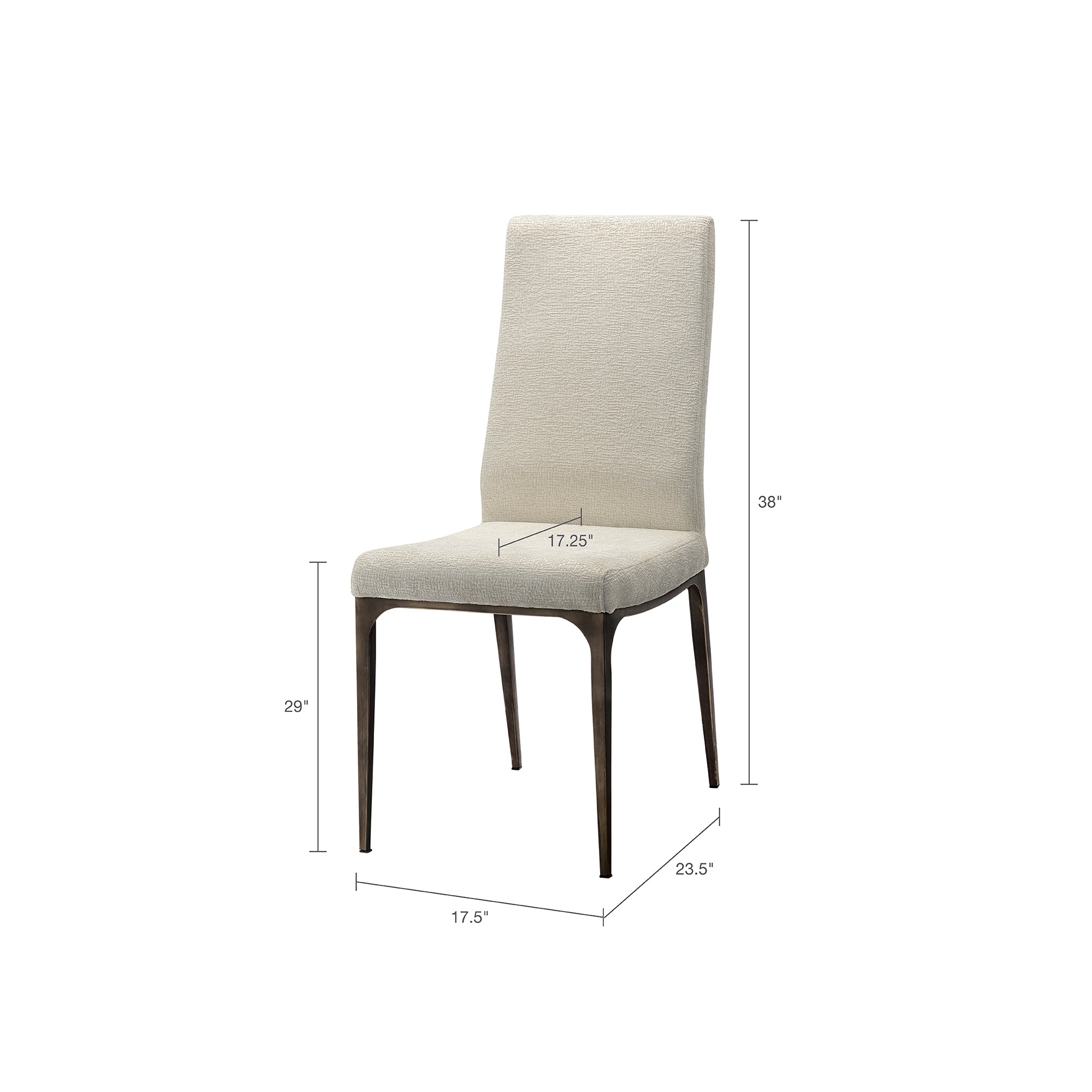 Captiva Modern Dining Chairs Set of 2 - Sturdy Wooden Side Chairs with Upholstered Seats - Perfect for Kitchen, Dining Room, and Breakfast Nook