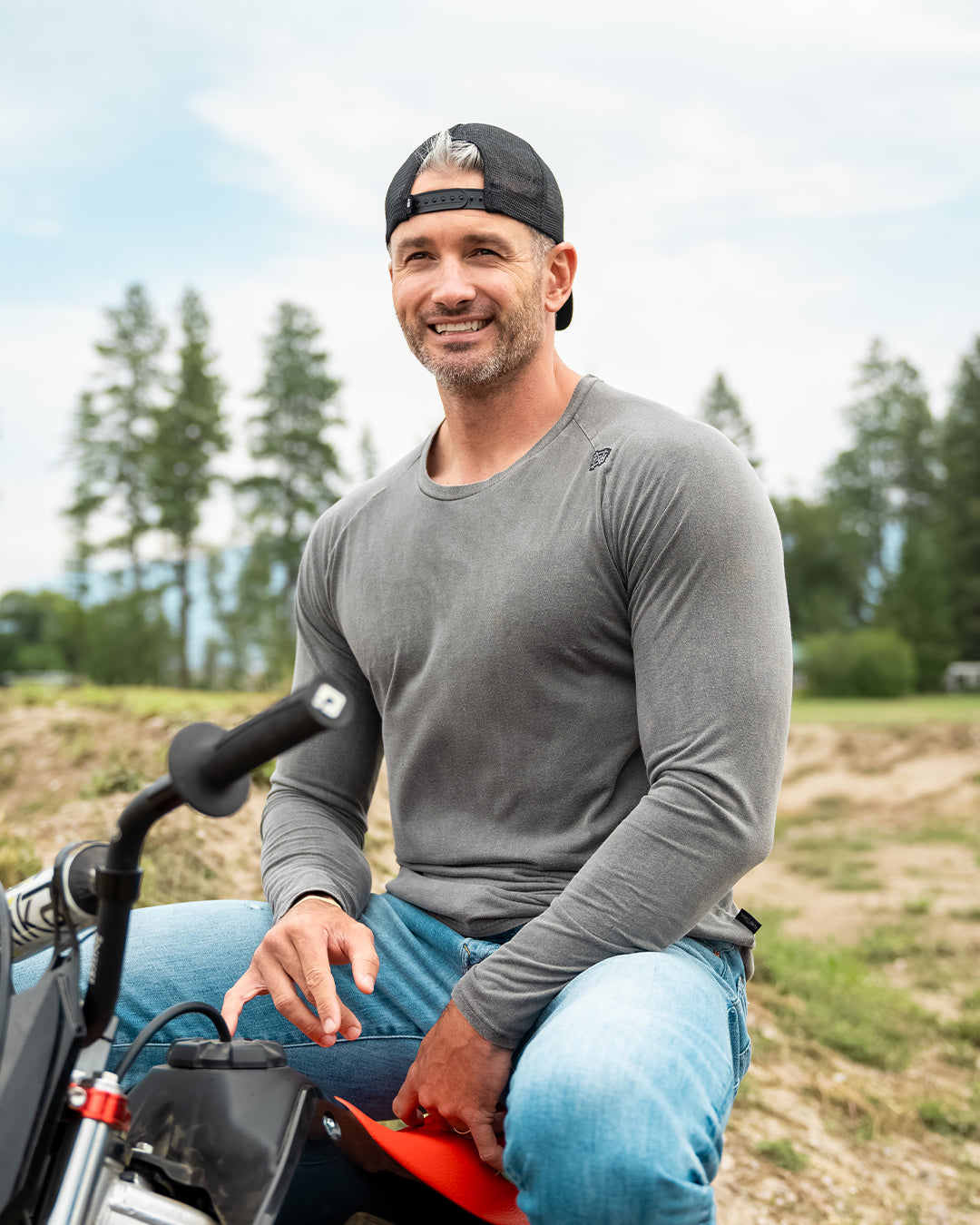 Motorcycle Long Sleeve Shirt for Men - Black Riding Jacket for Harley & Cruiser Bikes | Perfect for Motorcycle Tours, Road Trips & Biker Events