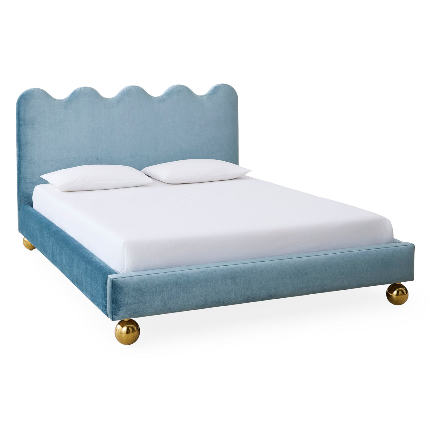 Ripple Queen Size Bed Frame - Modern Platform Bed with Sturdy Wooden Slats - Perfect for Master Bedroom, Guest Room, or Small Space