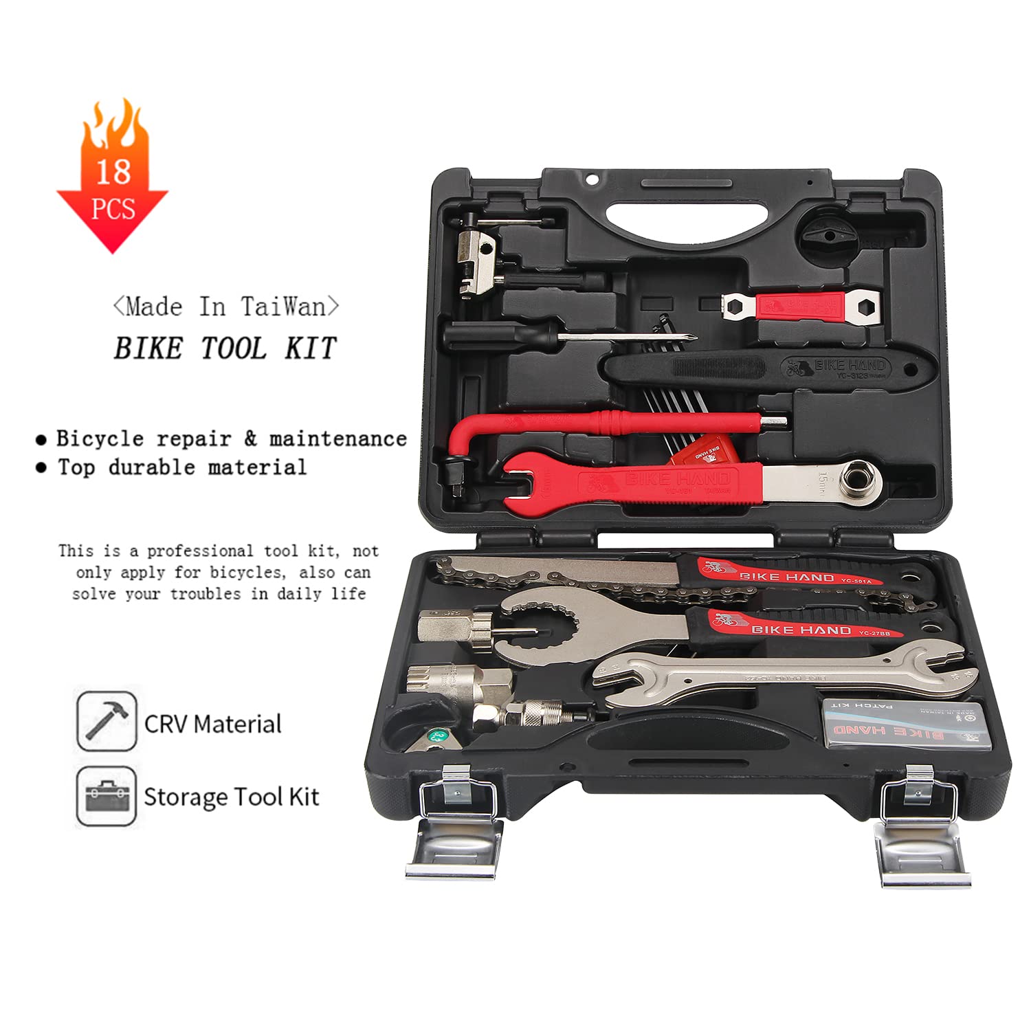 Professional Bike Repair Tool Kit - Complete Mountain & Road Bicycle Maintenance Set with Storage Case | Perfect for Home Mechanics, Cycling Enthusiasts & Outdoor Adventures