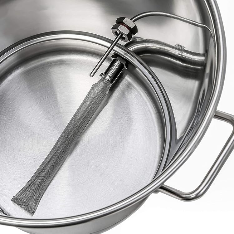 30L Stainless Steel Home Beer Brew Kettle with Thermometer - Professional Brewing Pot for Homebrew Beer Making, Perfect for Craft Beer, IPA, Lager Brewing Supplies