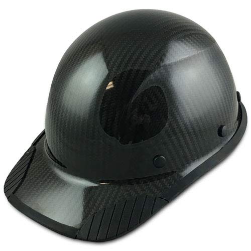Texas America Safety DAX Carbon Fiber Hard Hat - ANSI Certified, Lightweight & Durable, Glossy Black with Protective Edging - Ideal for Construction, Industrial & Oilfield Safety Work