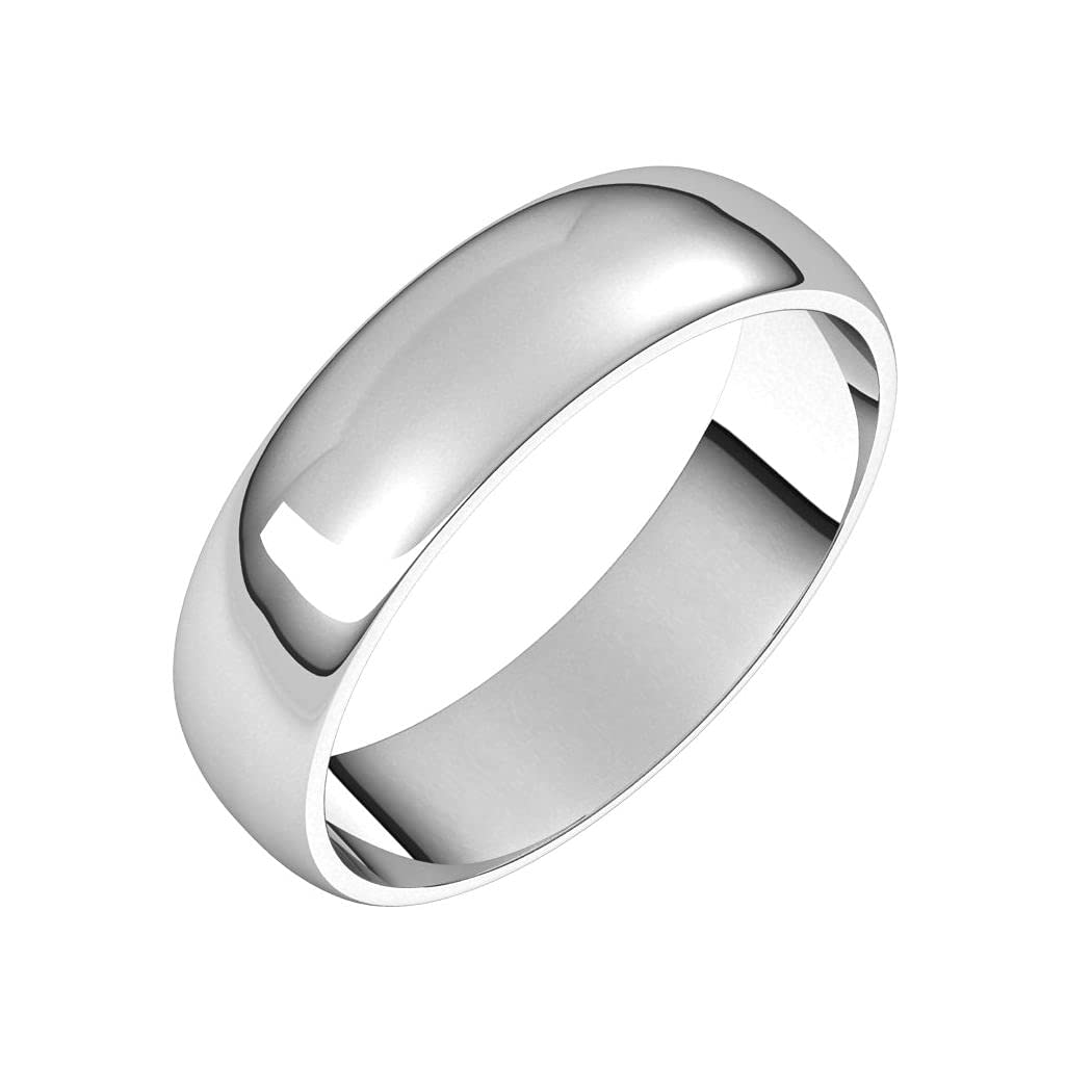 925 Sterling Silver Half Round 5mm Lightweight Band Ring for Women - Size 4-14, Dainty Stackable Jewelry Gift for Anniversary, Birthday & Everyday Wear