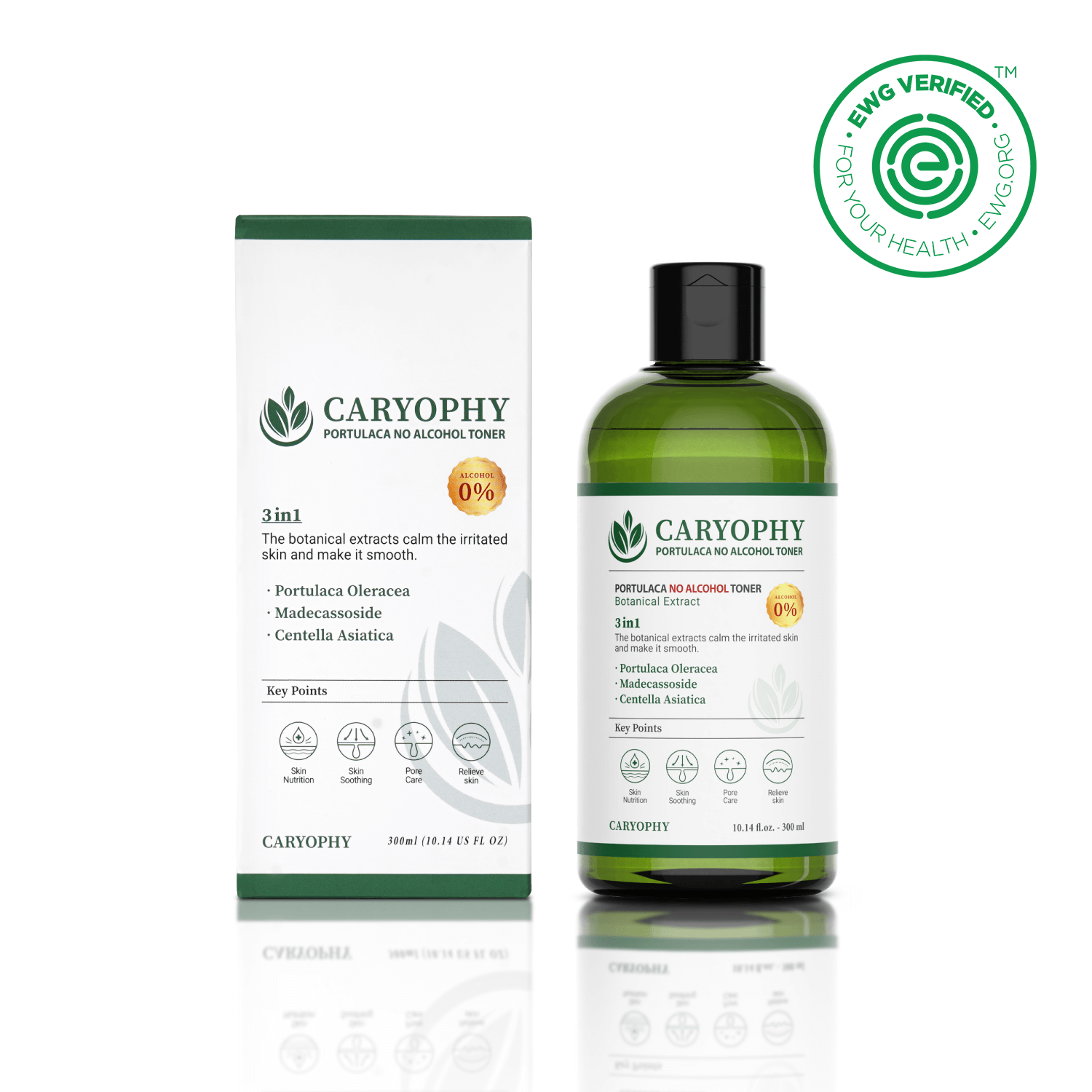 CARYOPHY Portulaca Hydrating Toner 300ml - Soothing & Moisturizing Facial Toner for Dry & Sensitive Skin | Perfect for Daily Skincare Routine & Post-Cleansing Hydration