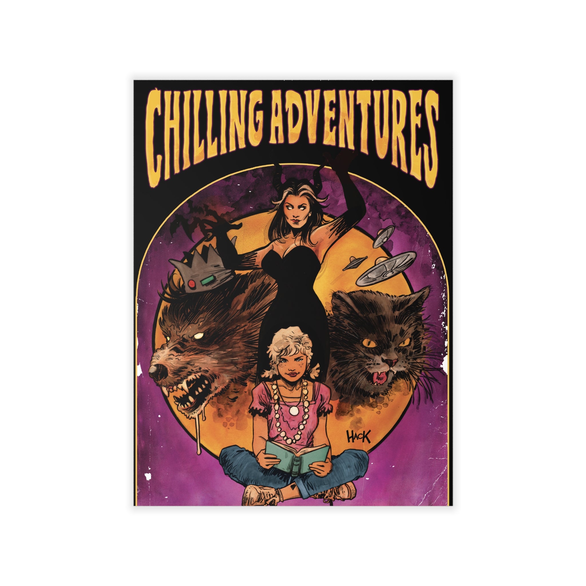 Archie Horror Presents Chilling Adventures Wall Decals - Jinx & Madam Satan Horror Decor for Bedroom, Living Room, Halloween Party