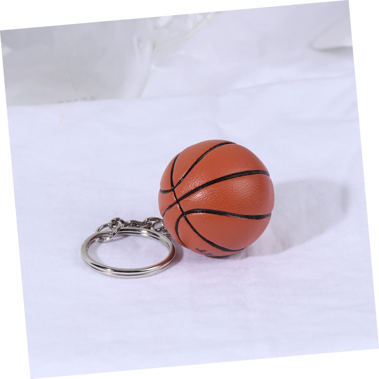 Balacoo 14 Pcs Mini Basketball Keychain Set - PU Leather Sports Keychain Charms for Basketball Fans - Perfect for Backpacks, Gifts, and Team Spirit Accessories